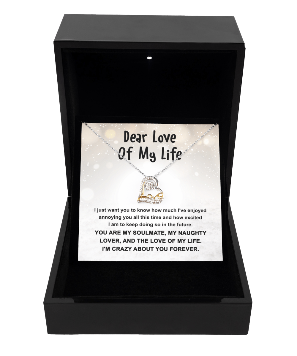 Dear Love Of My Life Crazy About You Forever | Love Dancing Necklace - keepsaken