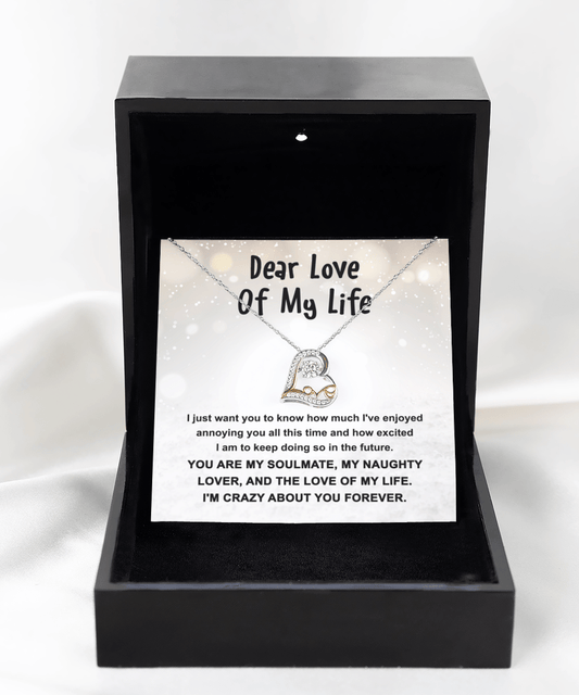 Dear Love Of My Life Crazy About You Forever | Love Dancing Necklace - keepsaken