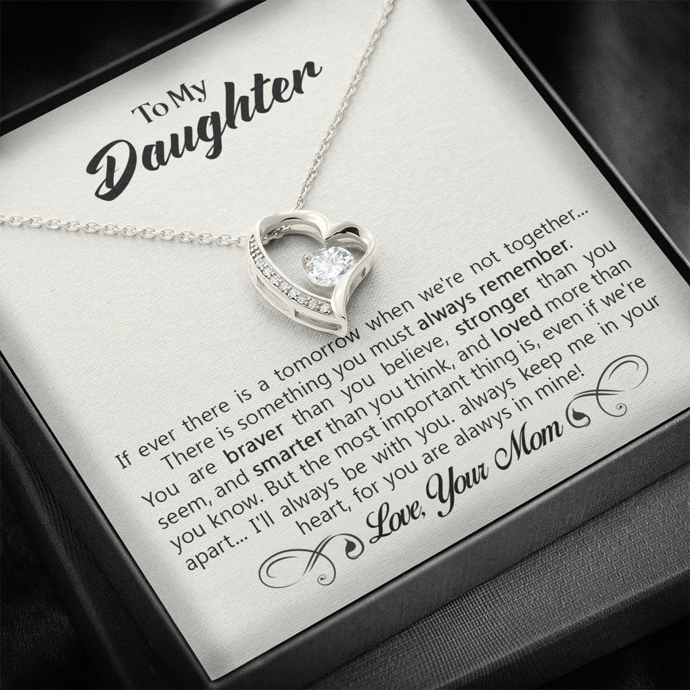 Gift For Daughter from Mom, Mother Daughter Necklace, Daughter Gift from Mom, To My Daughter, Daughters Birthday, Forever Heart Pendant - keepsaken