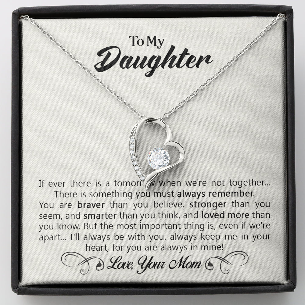 Gift For Daughter from Mom, Mother Daughter Necklace, Daughter Gift from Mom, To My Daughter, Daughters Birthday, Forever Heart Pendant - keepsaken