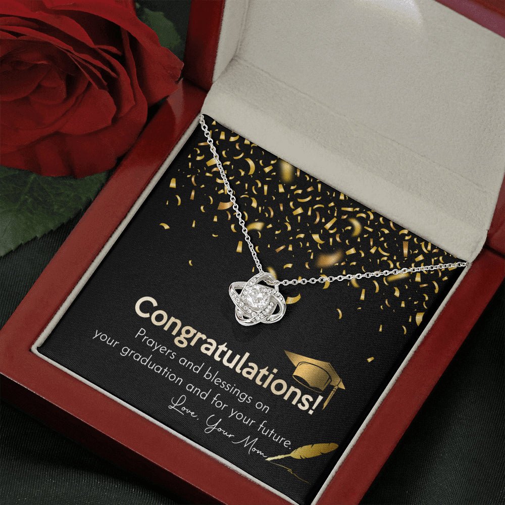 Graduation Gift, Love Knot Necklace Graduation Card Necklace - keepsaken