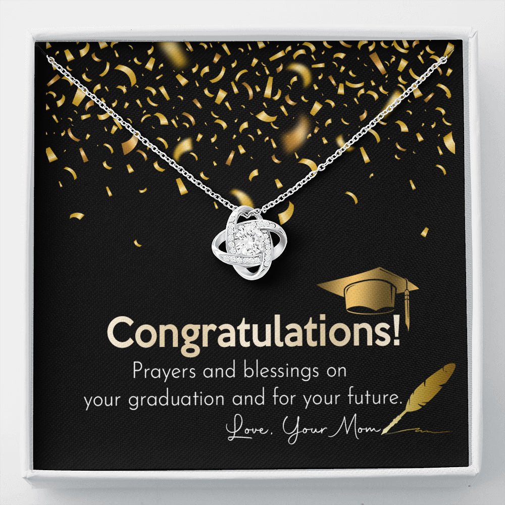 Graduation Gift, Love Knot Necklace Graduation Card Necklace - keepsaken