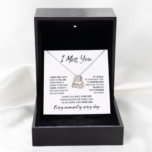 I Miss You Every Moment | Love Dancing Pendant Necklace - keepsaken