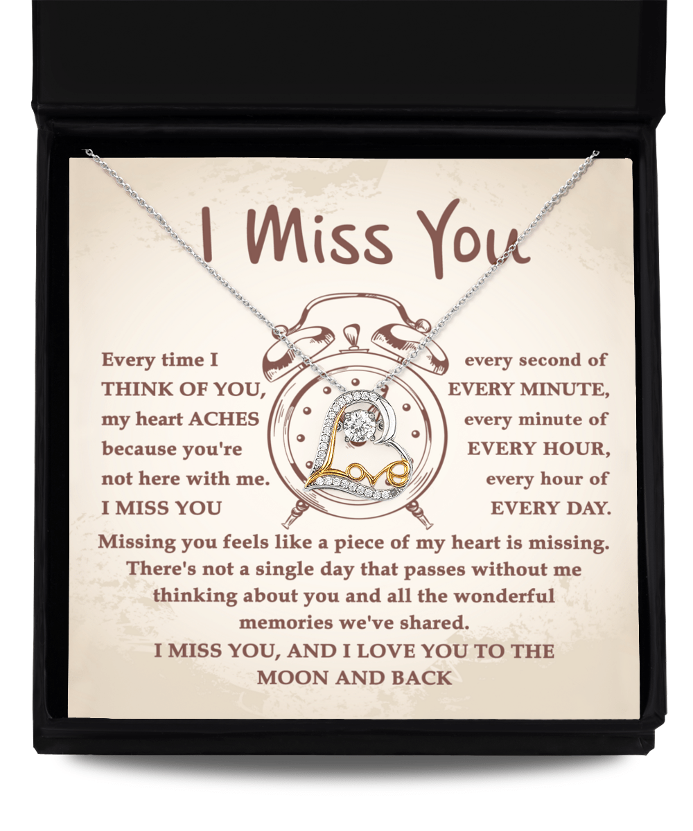 I Miss You Every Second | Love Dancing Necklace - keepsaken