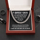 I Miss You Single Flower For Every Second Necklace, Cuban Link Chain Gift For Him - keepsaken