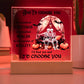 I'd Choose You Couples Halloween Square Acrylic Plaque, Halloween Romantic Decor - keepsaken