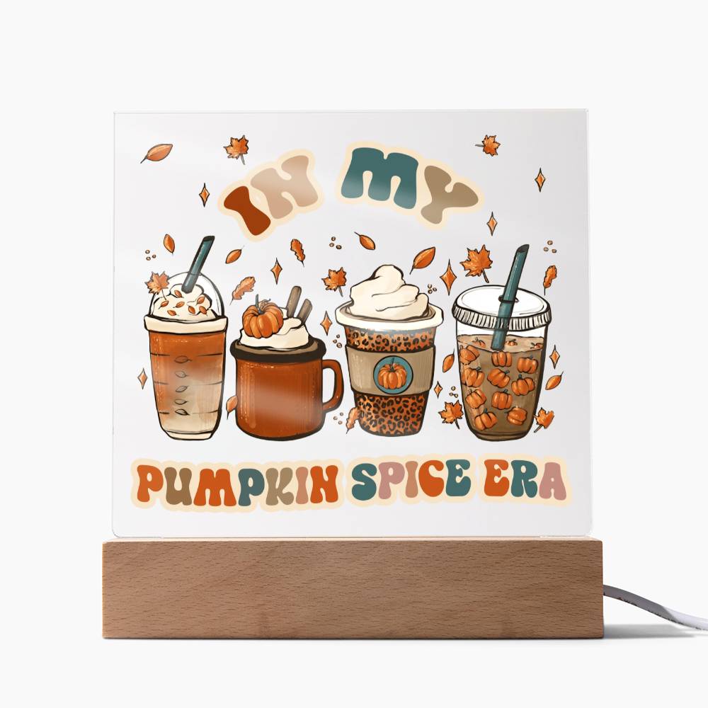 In My Pumpkin Spice Era Square Acrylic, Fall Themed Decor - keepsaken