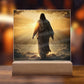 Jesus Walking On Water Into The Sunset Square Acrylic Plaque, Religious Decor, Jesus Decor, Church Gift, Secret Sister Gift - keepsaken