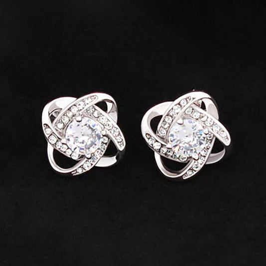 Love Knot Stud Earrings - keepsaken