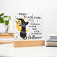 May Luck Be Your On Halloween Square Acrylic Plaque, Halloween Decor - keepsaken
