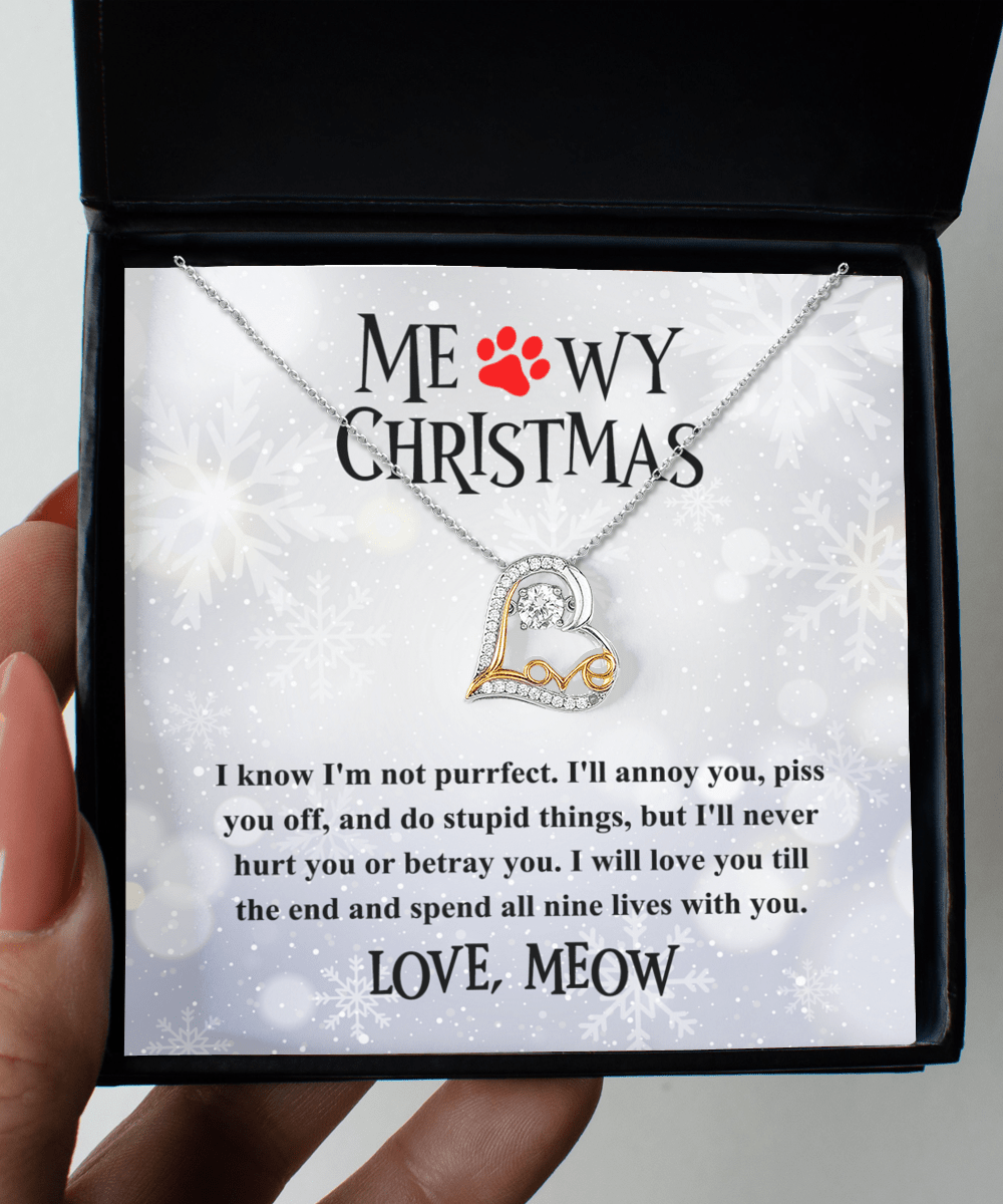 Meowy Christmas Cat Lovers Christmas Gift | Love Dancing Necklace - keepsaken