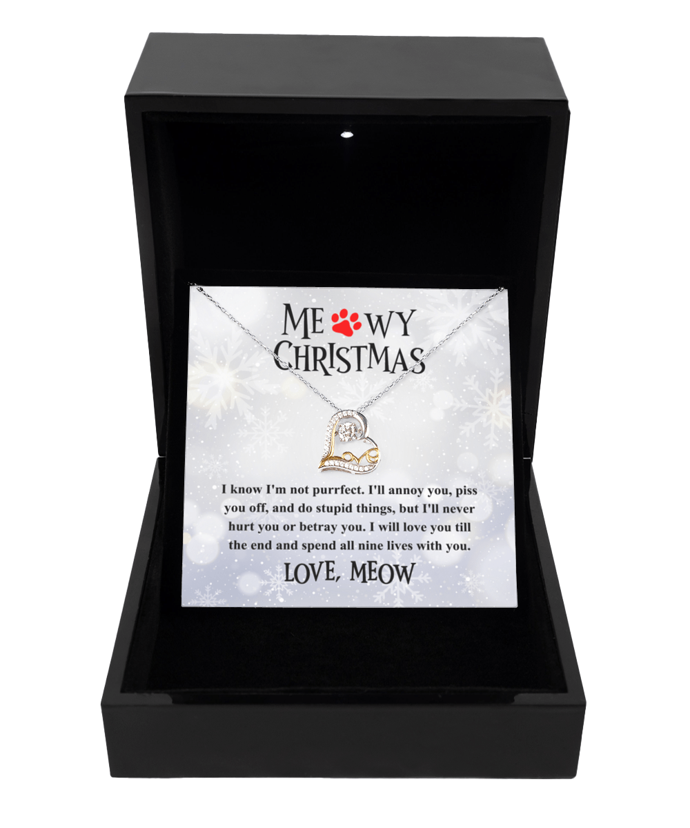 Meowy Christmas Cat Lovers Christmas Gift | Love Dancing Necklace - keepsaken