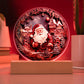 Santa Coming To Town Acrylic Circle, Christmas Themed Decor - keepsaken