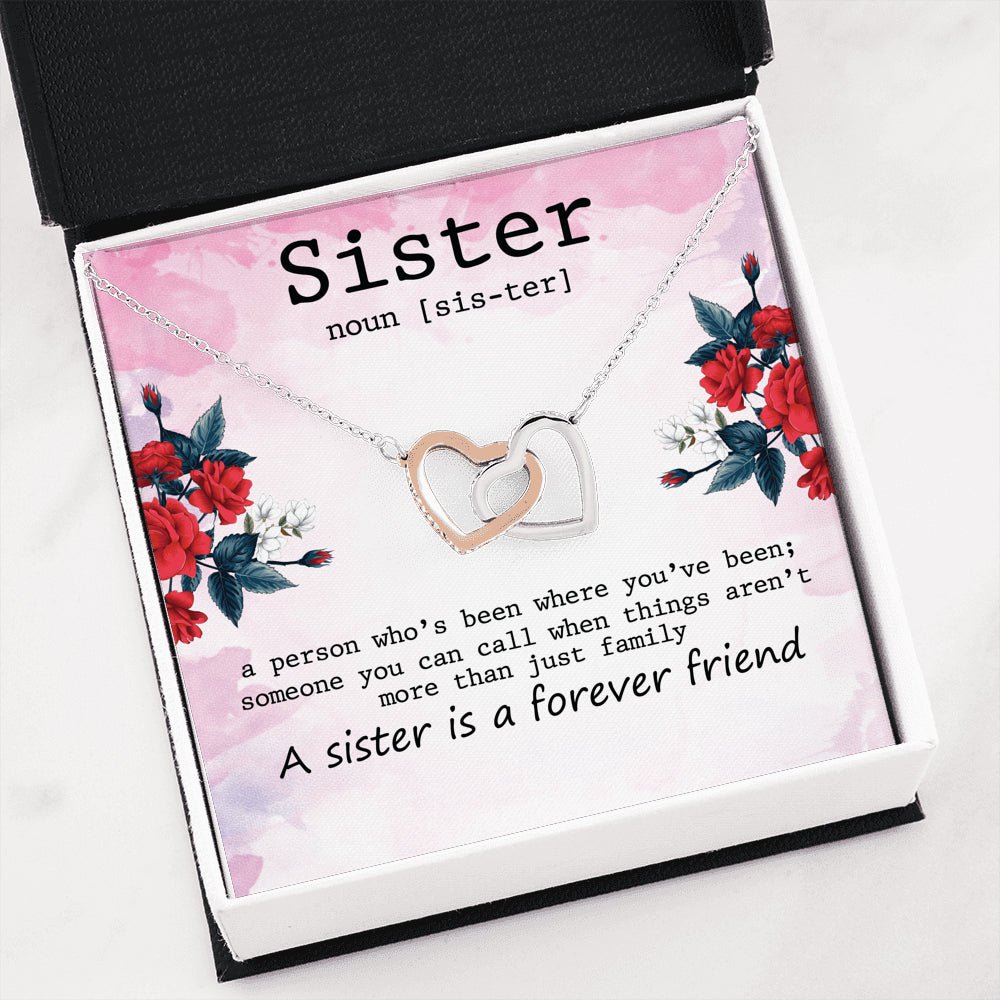 Sister Forever Friend Interlocking Hearts Necklace - keepsaken