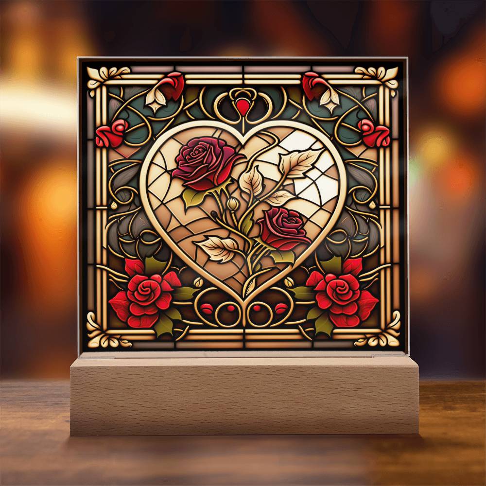 Soulmate Heart Square Acrylic Plaque, Romantic Gift - keepsaken