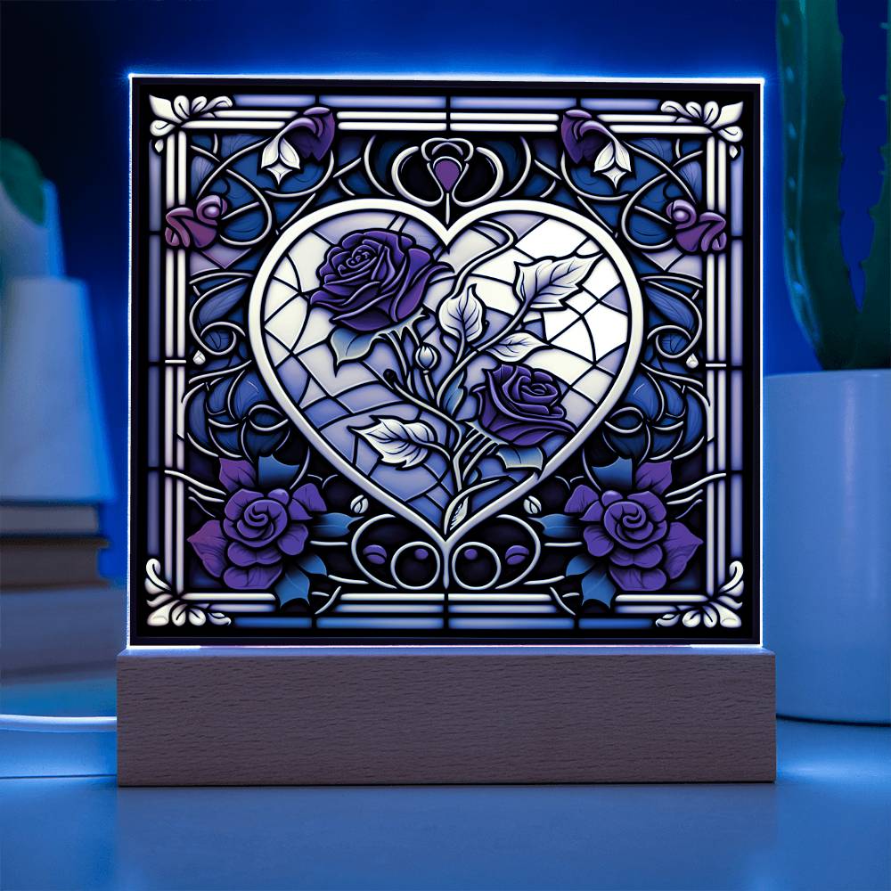 Soulmate Heart Square Acrylic Plaque, Romantic Gift - keepsaken