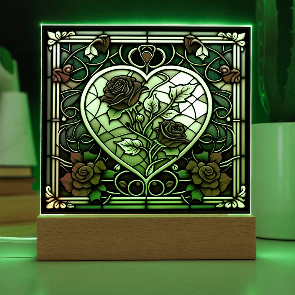 Soulmate Heart Square Acrylic Plaque, Romantic Gift - keepsaken