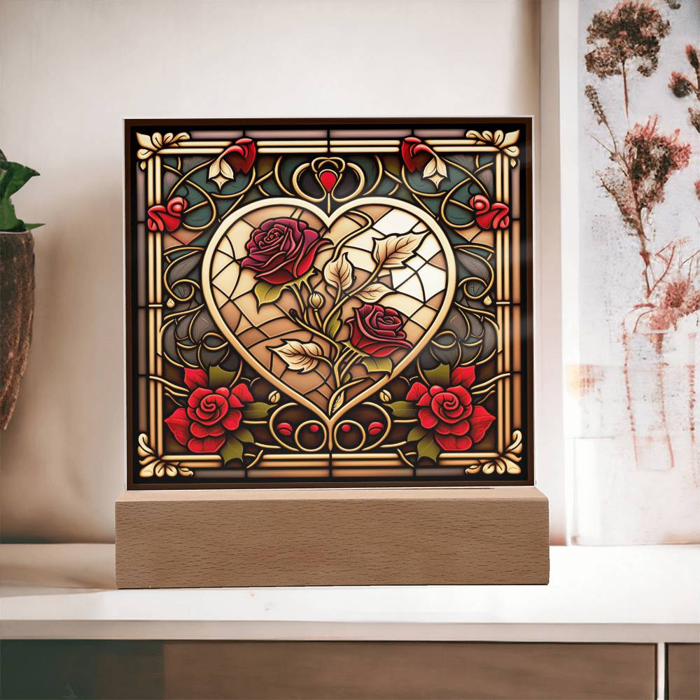 Soulmate Heart Square Acrylic Plaque, Romantic Gift - keepsaken