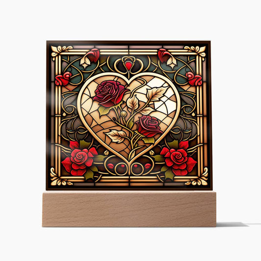 Soulmate Heart Square Acrylic Plaque, Romantic Gift - keepsaken