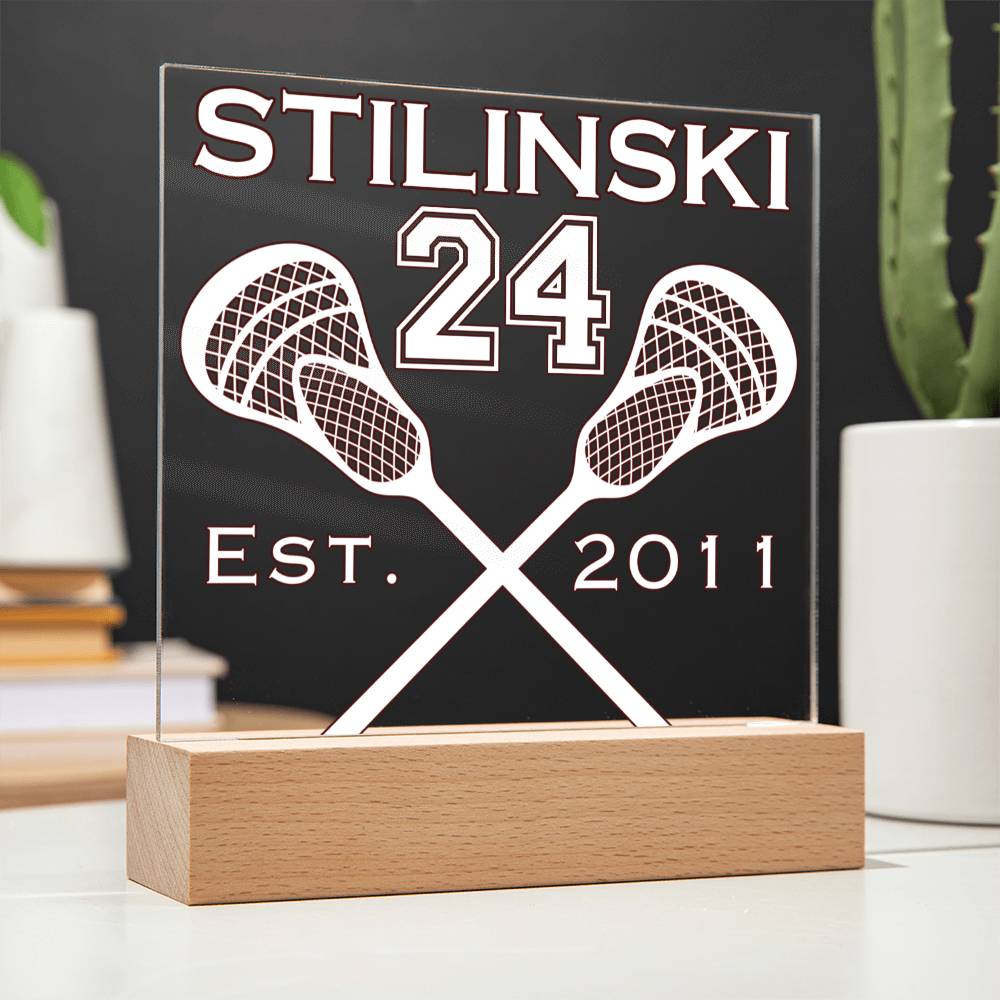 Stiles Stilinski 24 Teen Wolf Beacon Hills Lacrosse Acrylic, Stilinski 24 Square Acrylic Plaque, Est 2011 - keepsaken