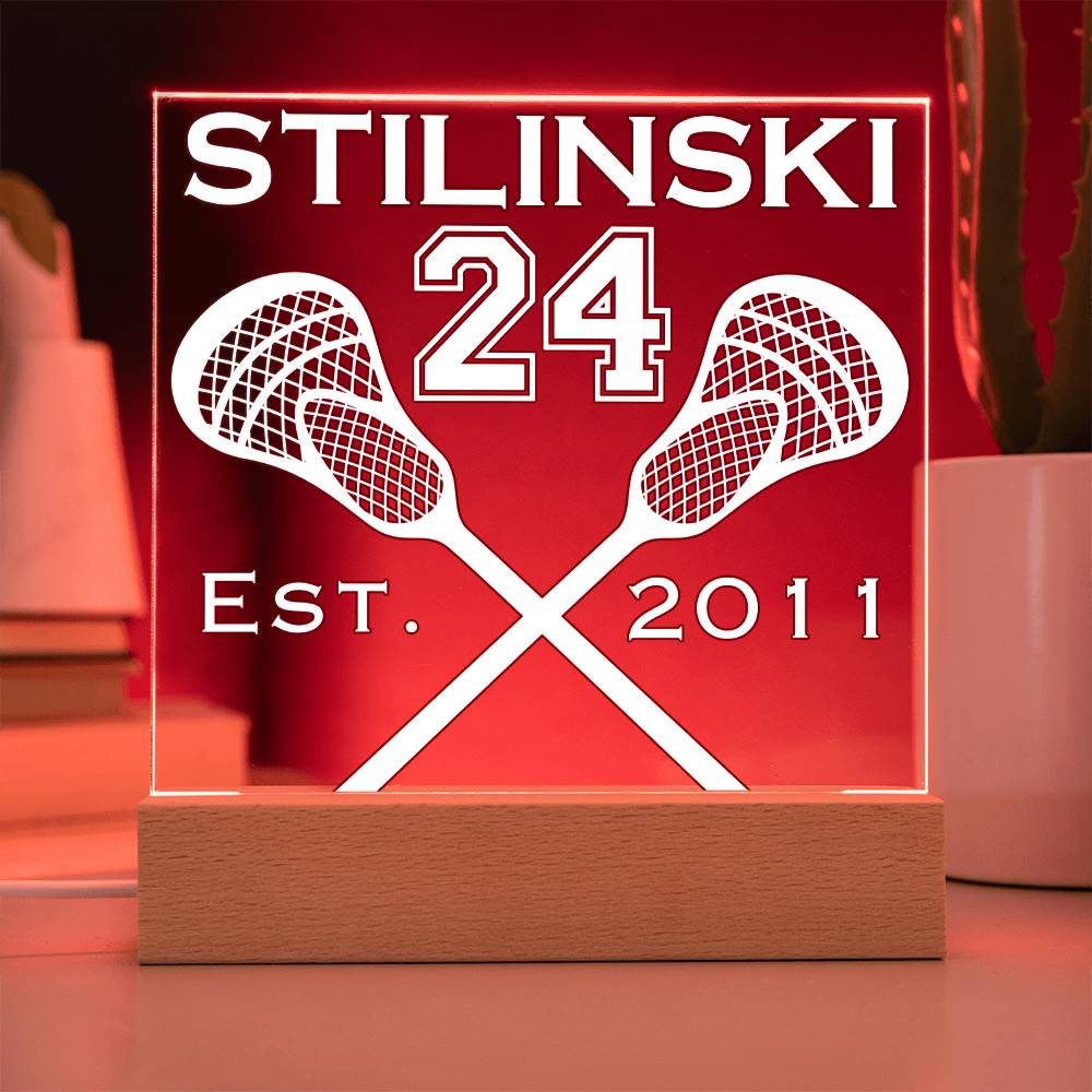 Stiles Stilinski 24 Teen Wolf Beacon Hills Lacrosse Acrylic, Stilinski 24 Square Acrylic Plaque, Est 2011 - keepsaken