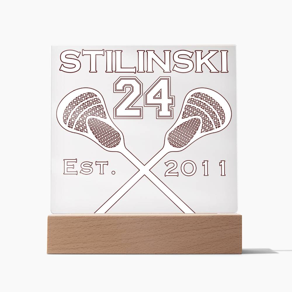 Stiles Stilinski 24 Teen Wolf Beacon Hills Lacrosse Acrylic, Stilinski 24 Square Acrylic Plaque, Est 2011 - keepsaken