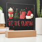 Tis The Season Christmas Square Acrylic Plaque, Christmas Themed Gift - keepsaken