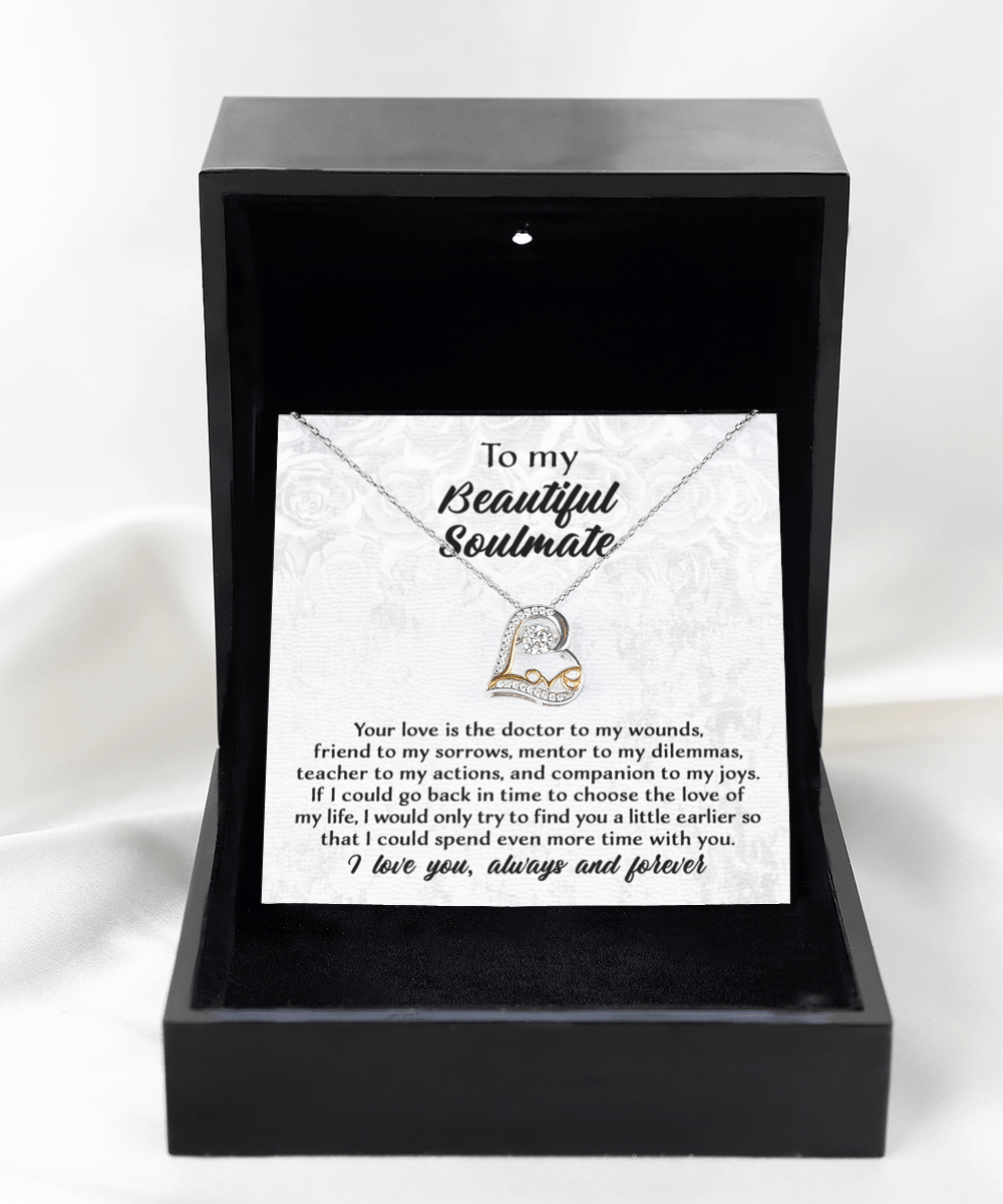 To My Beautiful Soulmate Always And Forever | Love Dancing Necklace - keepsaken