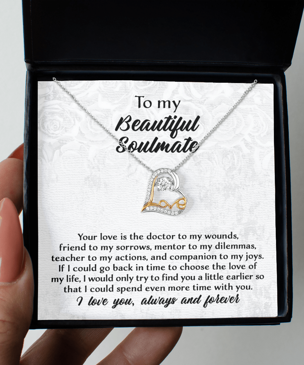 To My Beautiful Soulmate Always And Forever | Love Dancing Necklace - keepsaken