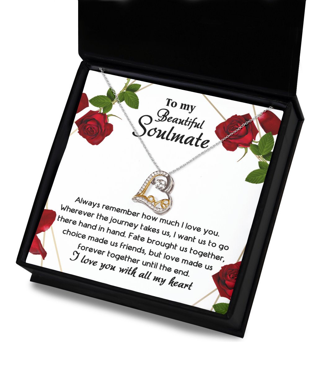 To My Beautiful Soulmate Love You With All My Heart | Love Dancing Necklace - keepsaken