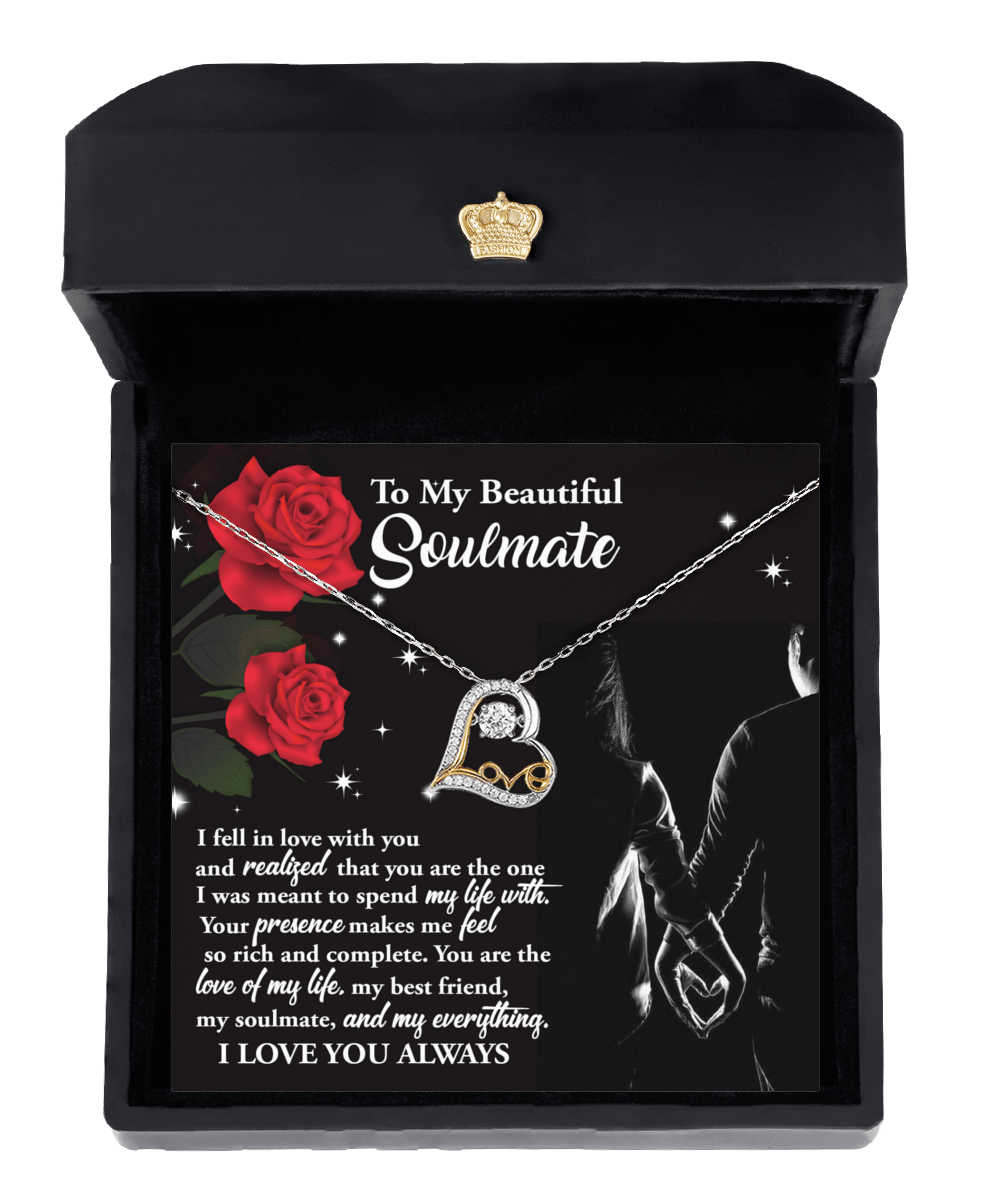 To My Beautiful Soulmate So Rich And Complete | Love Dancing Necklace - keepsaken