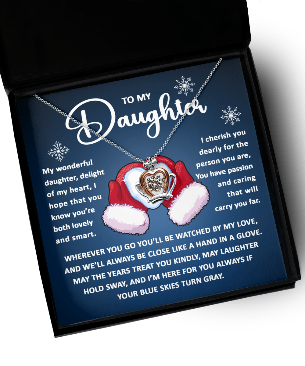 To My Daughter I Cherish You Dearly | Crown Pendant Necklace - keepsaken