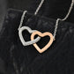 To My Daughter Love Mom Interlocking Heart Necklace - keepsaken