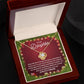 To My Daughter Rule Your World! Christmas Themed Love Knot Necklace - keepsaken