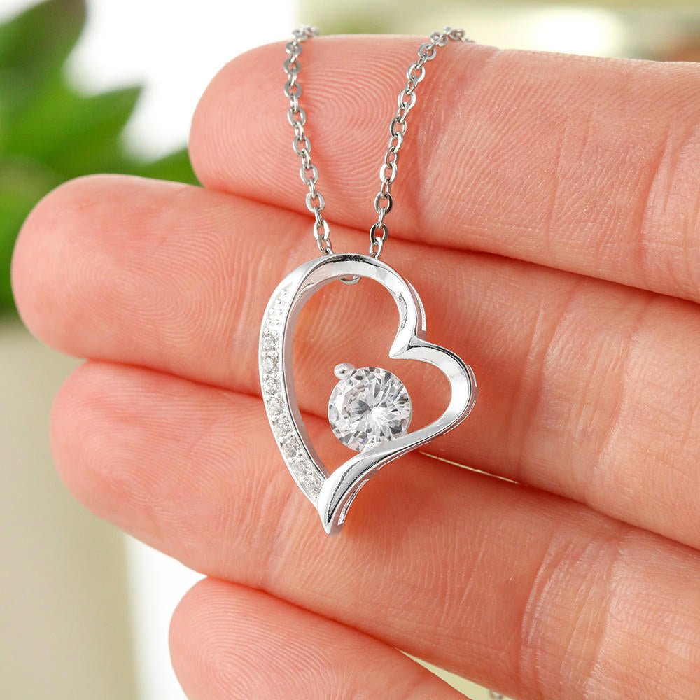 To My Daughter Together Forever Forever Love Heart Necklace - keepsaken