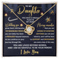 To My Daughter You Hold A Unique Place In My Heart Love Knot Necklace, Christmas Themed Gift - keepsaken