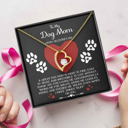 To My Dog Mom Happy Valentines Day | Forever Love Necklace - keepsaken