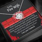 To My Fire Wife Love Knot Necklace From Fireman Husband, Firefighters Wife Gift, Thin Red Line - keepsaken