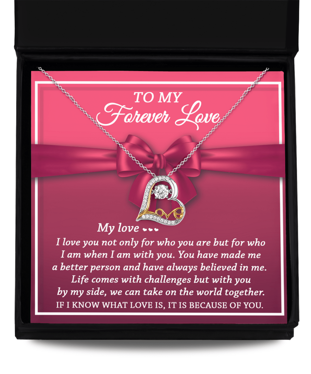 To My Forever Love Take On The World Together | Love Dancing Necklace - keepsaken