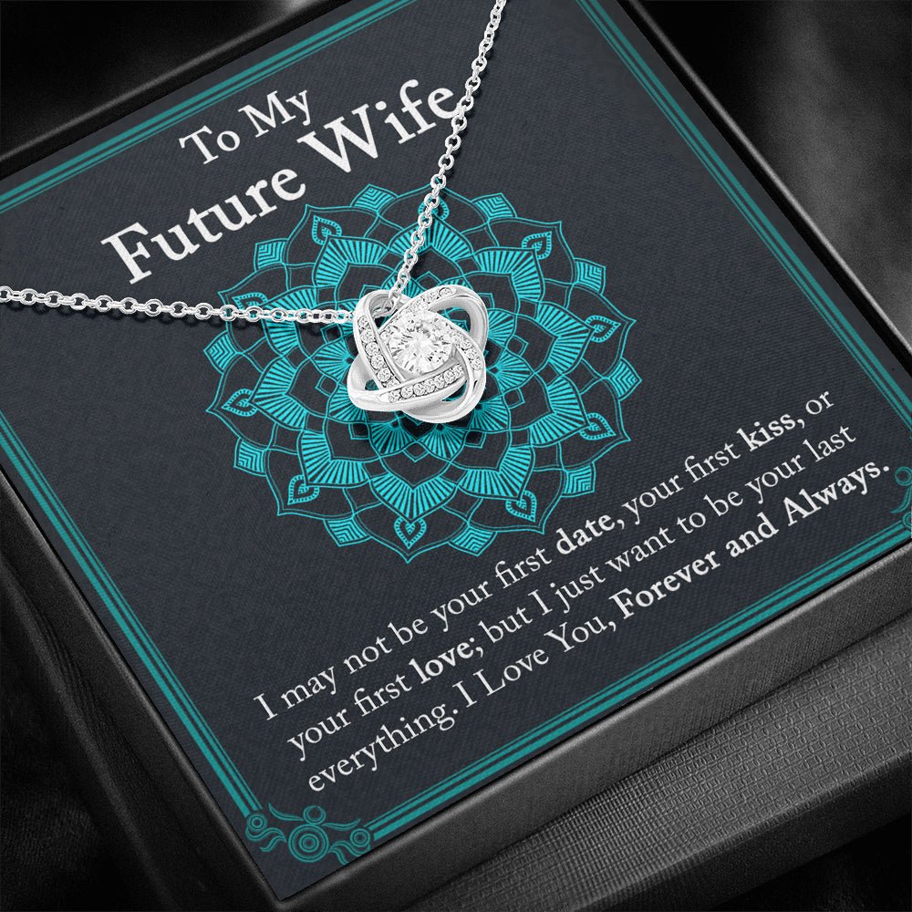 To My Future Wife Love Knot Necklace, Engagement Gift for Future Wife, Gift for Fiancee, Fiancée Gift - keepsaken