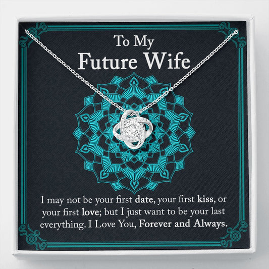 To My Future Wife Love Knot Necklace, Engagement Gift for Future Wife, Gift for Fiancee, Fiancée Gift - keepsaken