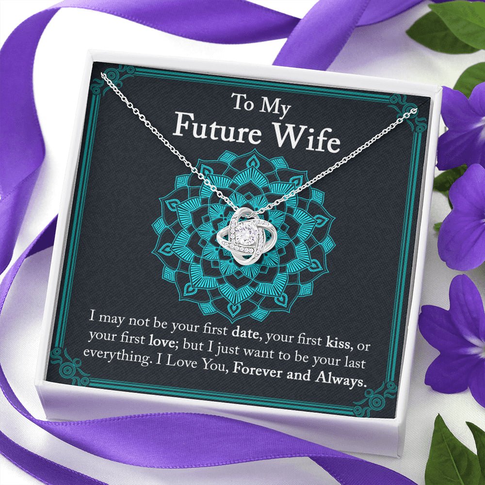 To My Future Wife Love Knot Necklace, Engagement Gift for Future Wife, Gift for Fiancee, Fiancée Gift - keepsaken