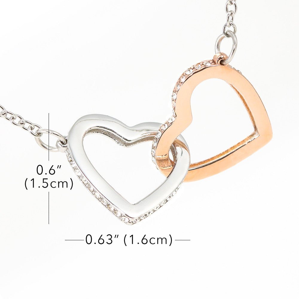 To My Girlfriend Interlocking Hearts Necklace - keepsaken