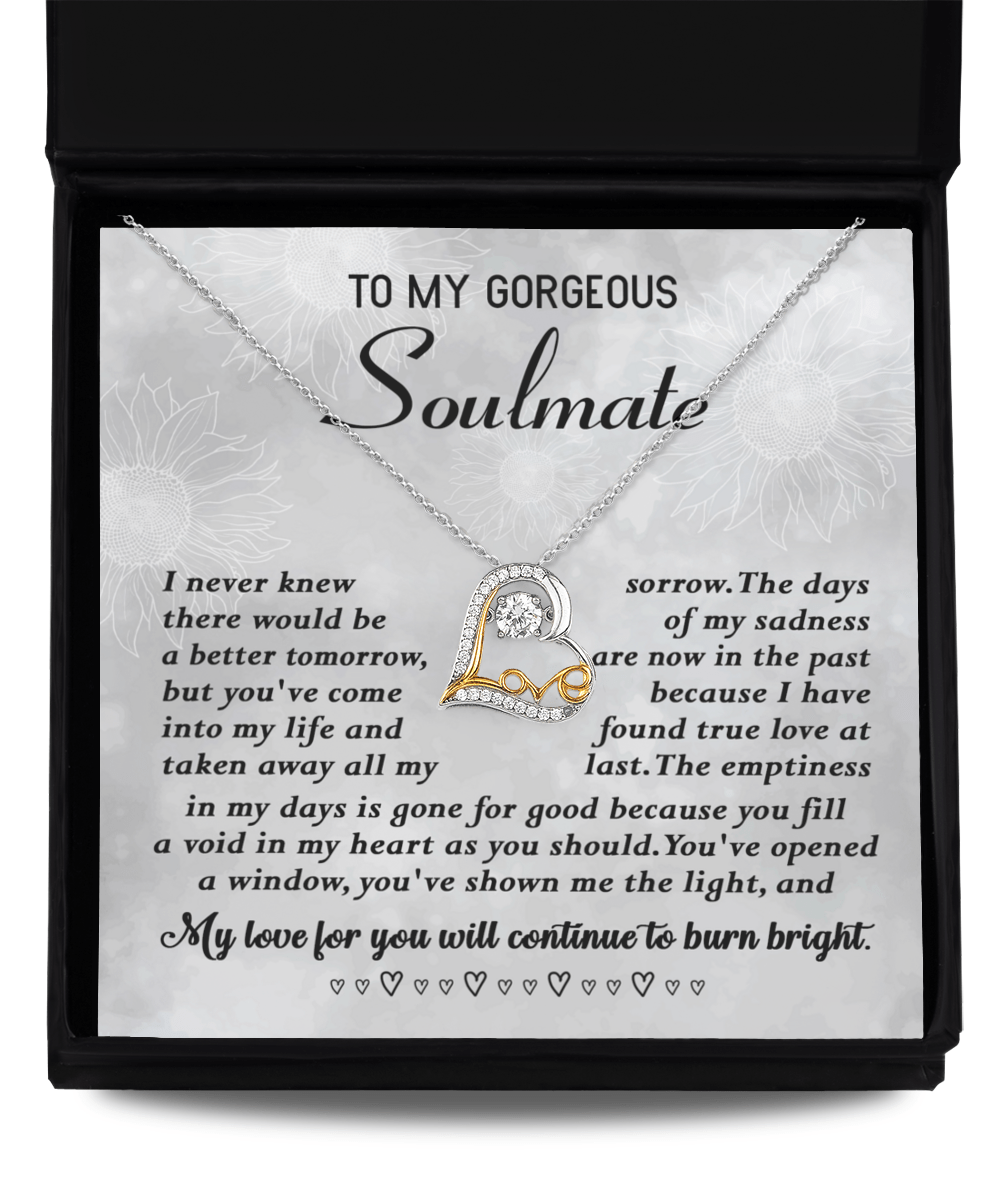 To My Gorgeous Soulmate | Love Dancing Necklace - keepsaken