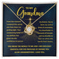 To My Grandma My Guiding Light Love Knot Necklace, Christmas Gift For Grandma - keepsaken