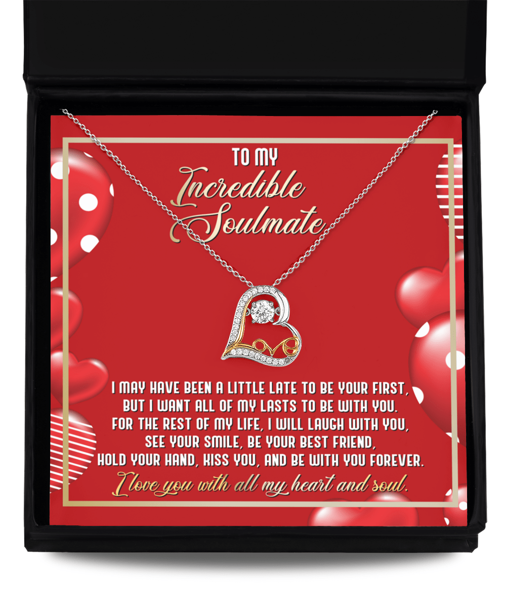 To My Incredible Soulmate Forever Yours | Love Dancing Necklace - keepsaken