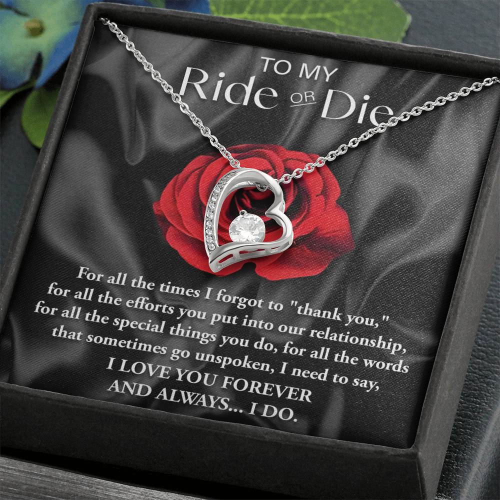To My Ride Or Die I Love You Forever | Forever Love Necklace - keepsaken