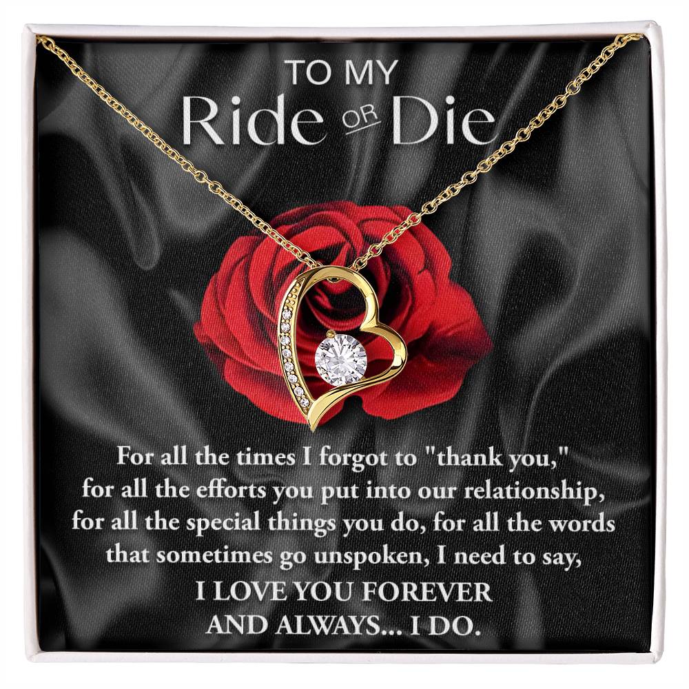 To My Ride Or Die I Love You Forever | Forever Love Necklace - keepsaken