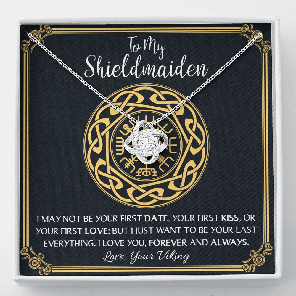 To My Shieldmaiden Love Knot Necklace Love Your Viking - keepsaken