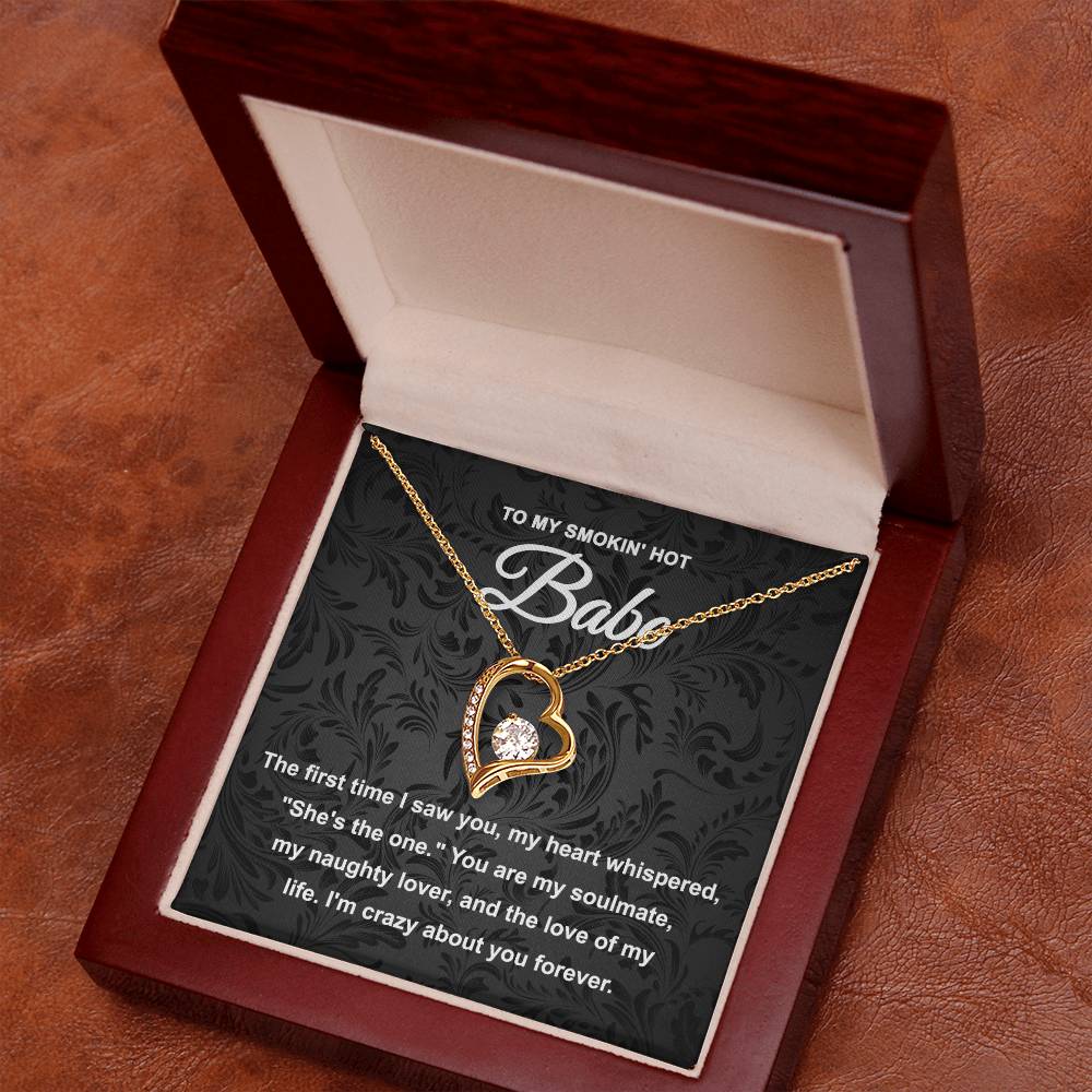 To My Smokin' Hot Babe Necklace, Forever Love Pendant Necklace - keepsaken